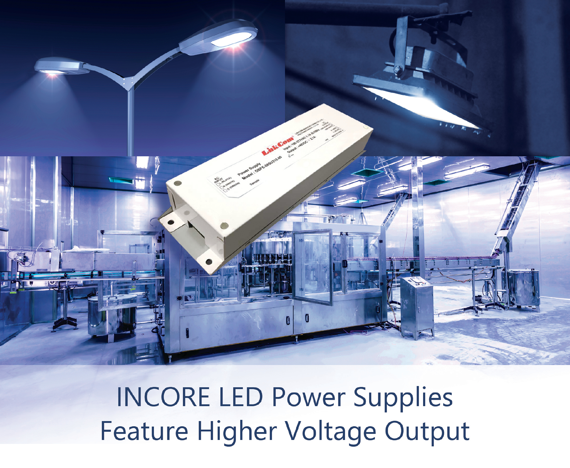LED Power Supplies Deliver Constant Current at Output Voltage Levels Required for High-Lumen-Output Applications